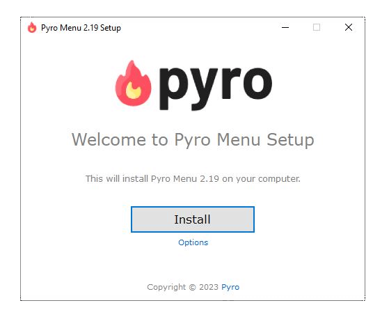 Pyro installation step 1