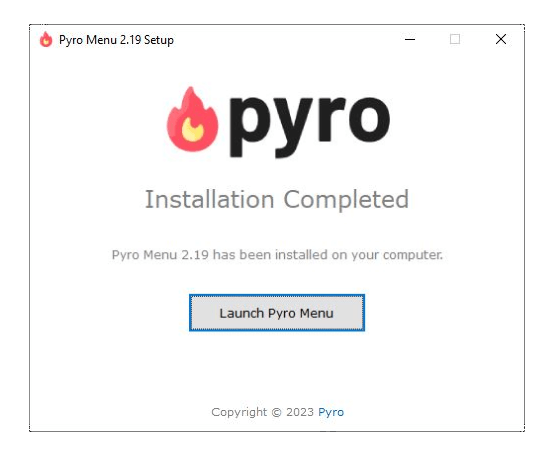 Pyro installation step 3